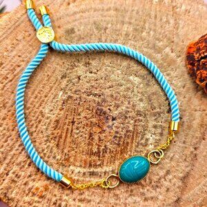 Nature Green Chalcedony Scarab Hand Braided Bracelet